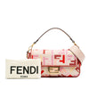Secondhand Fendi Zucca Embroidered Canvas Baguette Satchel