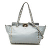 Valentino Small Leather Rockstud Trapeze Satchel Secondhand