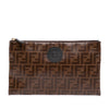Fendi Zucca Coated Canvas Clutch Secondhand