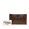 Fendi Zucca Coated Canvas Clutch Secondhand