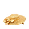 Chanel Gold Plated Straw Hat Brooch Secondhand