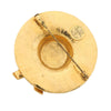 Chanel Gold Plated Straw Hat Brooch Secondhand