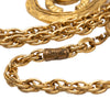 Chanel CC Gold Plated Round Pendant Necklace Secondhand