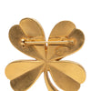 Chanel CC Brushed Gold Plated Four Leaf Clover Brooch Secondhand