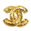 Chanel CC Gold Plated Quilted Brooch Secondhand