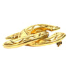 Chanel CC Gold Plated Quilted Brooch Secondhand