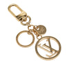 Louis Vuitton Gold Plated LV Circle Key Holder and Bag Charm Secondhand