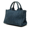 Prada Small Denim Canapa Bijoux Satchel Secondhand