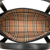 Burberry House Check Canvas Trimmed Leather Handbag Secondhand