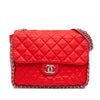 Secondhand Chanel Maxi Washed Lambskin Chain Around Flap