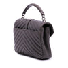Saint Laurent Medium Quilted Chevron Sheepskin College Satchel Secondhand
