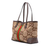 Gucci Medium Jumbo GG Canvas Web Ophidia Tote Secondhand