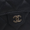 Chanel CC Quilted Caviar Flap Card Holder On Chain Secondhand