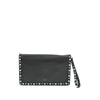 Valentino Leather Rolling Rockstud Wristlet Clutch Secondhand