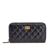 Chanel Reissue 2.55 Quilted Aged Calfskin Zip Around Wallet Secondhand