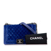 Chanel Old Medium Quilted Velvet Boy Flap Secondhand