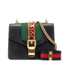 Gucci Mini Leather Web Sylvie Chain Crossbody Secondhand