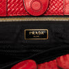 Prada Small Woven Goatskin Madras Satchel Secondhand