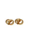 Dior Gold Plated CD Logo Clip On Earrings Secondhand