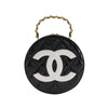Chanel CC Quilted Patent Round Vanity Bag Secondhand