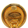 Chanel Gold Plated CC Round Clip on Earrings Secondhand