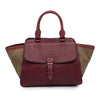 Burberry Leather and Mega Check Canvas Harcourt Satchel Secondhand