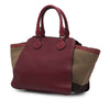 Burberry Leather and Mega Check Canvas Harcourt Satchel Secondhand