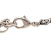 Chanel CC Silver Plated Lambskin Woven Resin Crystal Mirror Ball Pendant Necklace Secondhand