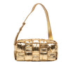 Bottega Veneta Small Metallic Lambskin Intrecciato Plisse Brick Cassette Secondhand