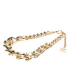 Chanel CC Gold Plated Rhinestone Chain Choker Necklace Secondhand