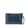 Prada Denim Borchie Wristlet Pouch Secondhand