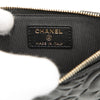 Chanel CC Embossed Caviar Camellia Flat Phone Case Wallet Pouch Secondhand