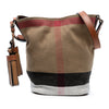 Burberry Mini Mega Check Canvas Ashby Tassel Bucket Bag Secondhand