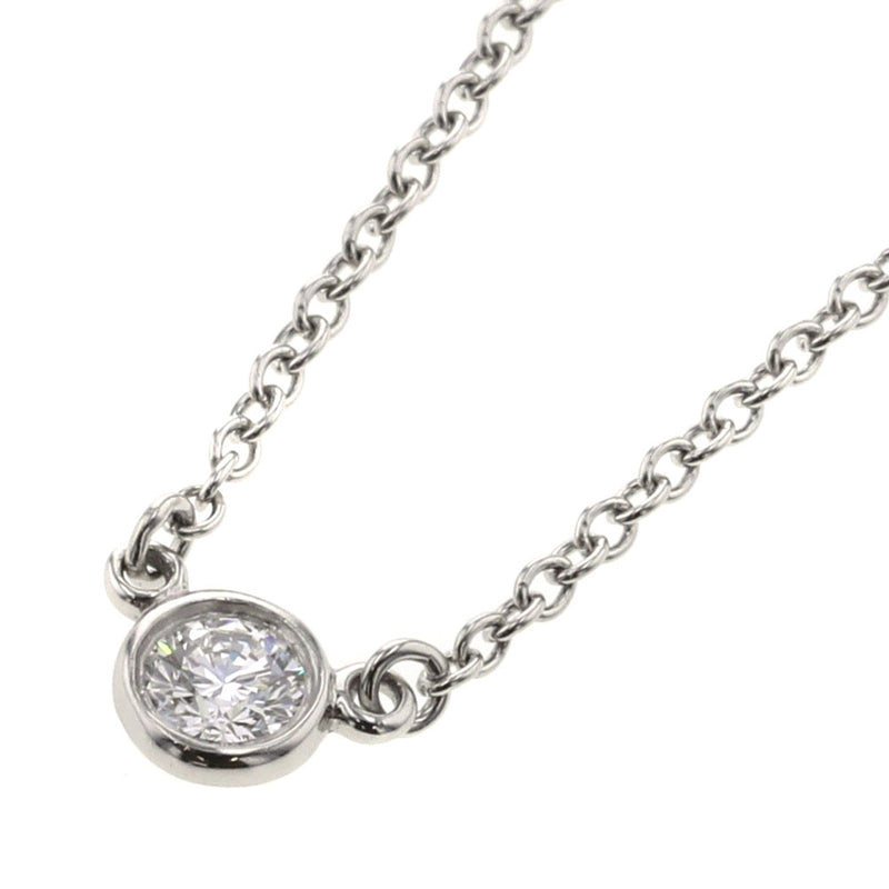 Platinum Diamond by the Yard Pendant Necklace - '10s Second-hand