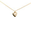 Dior Gold Plated Strass CD Logo Heart Pendant Necklace Secondhand