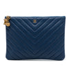 Chanel Medium Chevron Caviar Ancient Greek Charms O Case Clutch Secondhand