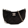 Chanel CC Quilted Velour Half Moon Chain Crossbody Secondhand