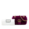 Gucci Small GG Marmont Matelasse Velvet Shoulder Bag Secondhand
