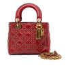 Secondhand Dior Small Lambskin Cannage Studded Supple Lady Dior