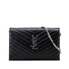 Saint Laurent Grain De Poudre Cassandre Envelope Chain Wallet Secondhand
