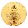 Chanel Gold Plated CC Round Clip on Earrings Secondhand