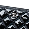 Chanel Small Quilted Patent O Case Clutch Secondhand