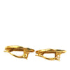 Chanel CC Gold Plated Crown Oval Clip On Earrings Secondhand