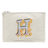 Hermès H Canvas Embroidered Electrique Flat Case Secondhand