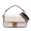 Fendi Zucca Embroidered Canvas Baguette Satchel Secondhand
