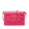 Prada Saffiano Lux Bow Wallet On Strap Secondhand