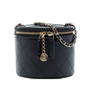 Chanel Mini CC Quilted Lambskin Round Chain Vanity Bag Secondhand
