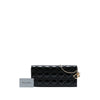 Dior Patent Cannage Lady Dior Clutch with Chain Secondhand