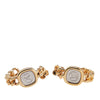 Louis Vuitton Gold Plated LV ID Chain Hoop Push Back Earrings Secondhand