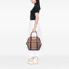 Burberry Medium House Check Canvas Bridle Orchard Handbag Secondhand